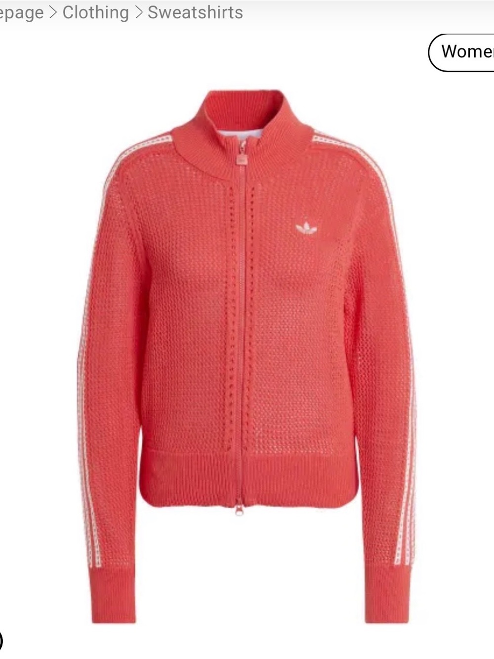 adidas Coral Zip-Up Knit Track Jacket and Shorts set with White Stripes